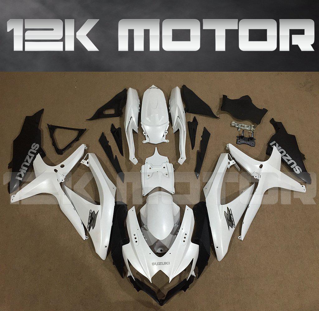 SUZUKI GSXR 600/750 2008-2010 Plain White Fairing | 12K MOTOR