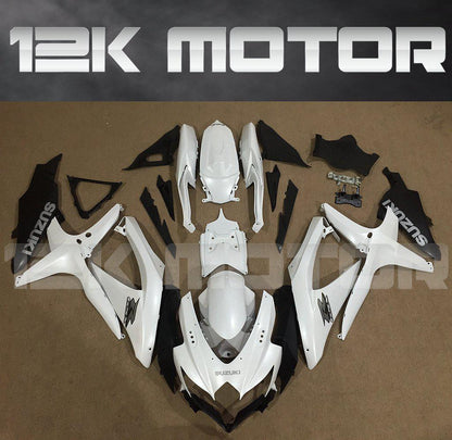 SUZUKI GSXR 600/750 2008-2010 Plain White Fairing | 12K MOTOR