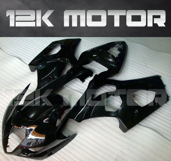 SUZUKI GSXR1000 2003 2004 Plain Gloss Black Fairing | 12K MOTOR